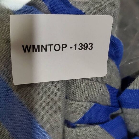 Calvin Klein Medium Blue Stripe Top, NWT - Picture 7 of 7